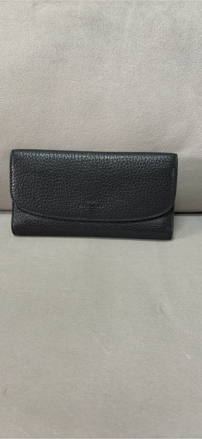 Black Coach pebbled leather wallet - photo 3