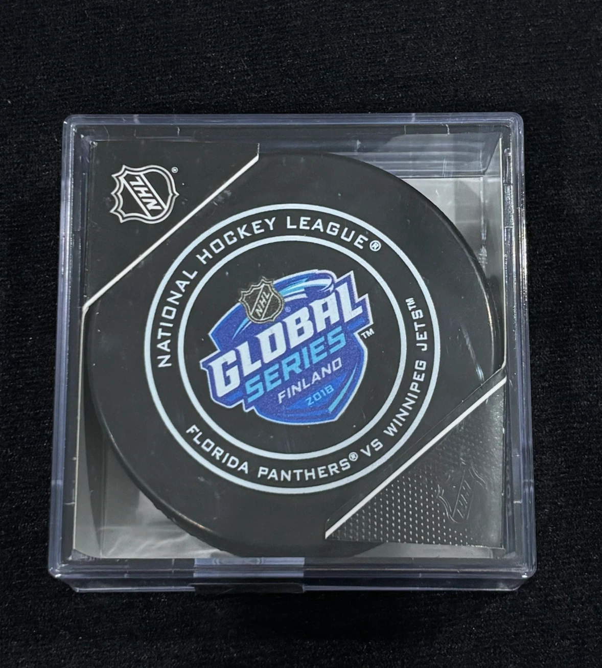 2018 NHL Global Series Florida Panthers vs Winnipeg Jets Puck