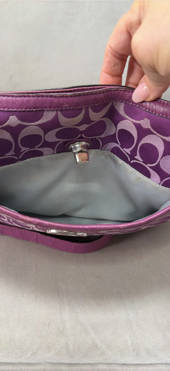 Coach Signature Purple Crossbody Bag - photo 3