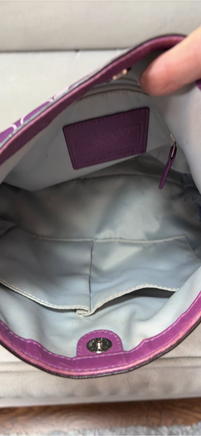 Coach Signature Purple Crossbody Bag - photo 5