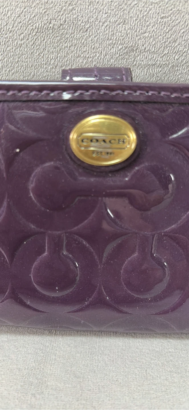 Coach Purple Patent Leather Wallet - photo 2