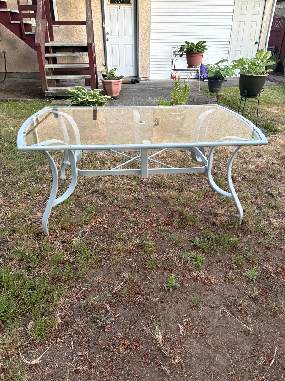 Outdoor Glass Top Patio Table - photo 2