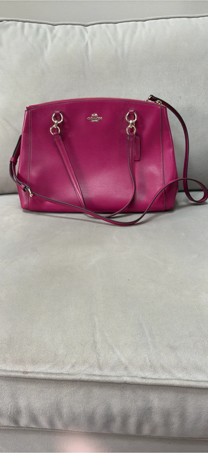 Coach Hot Pink Leather Handbag
