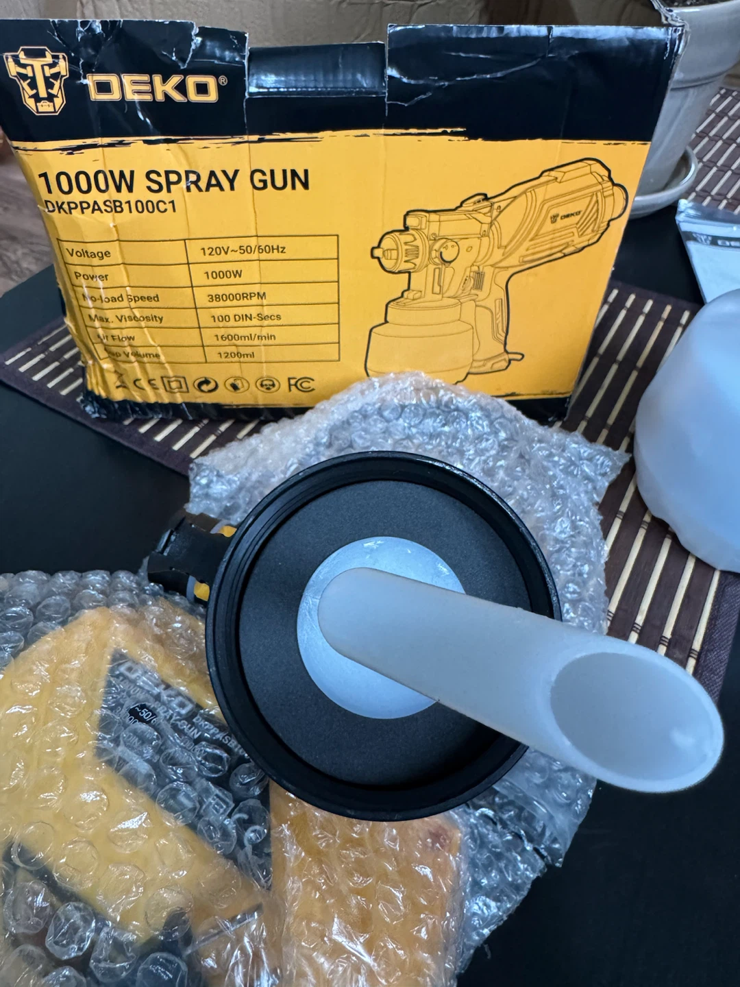 New DEKO 1000W Paint Spray Gun DKPPASB100C1 - photo 5