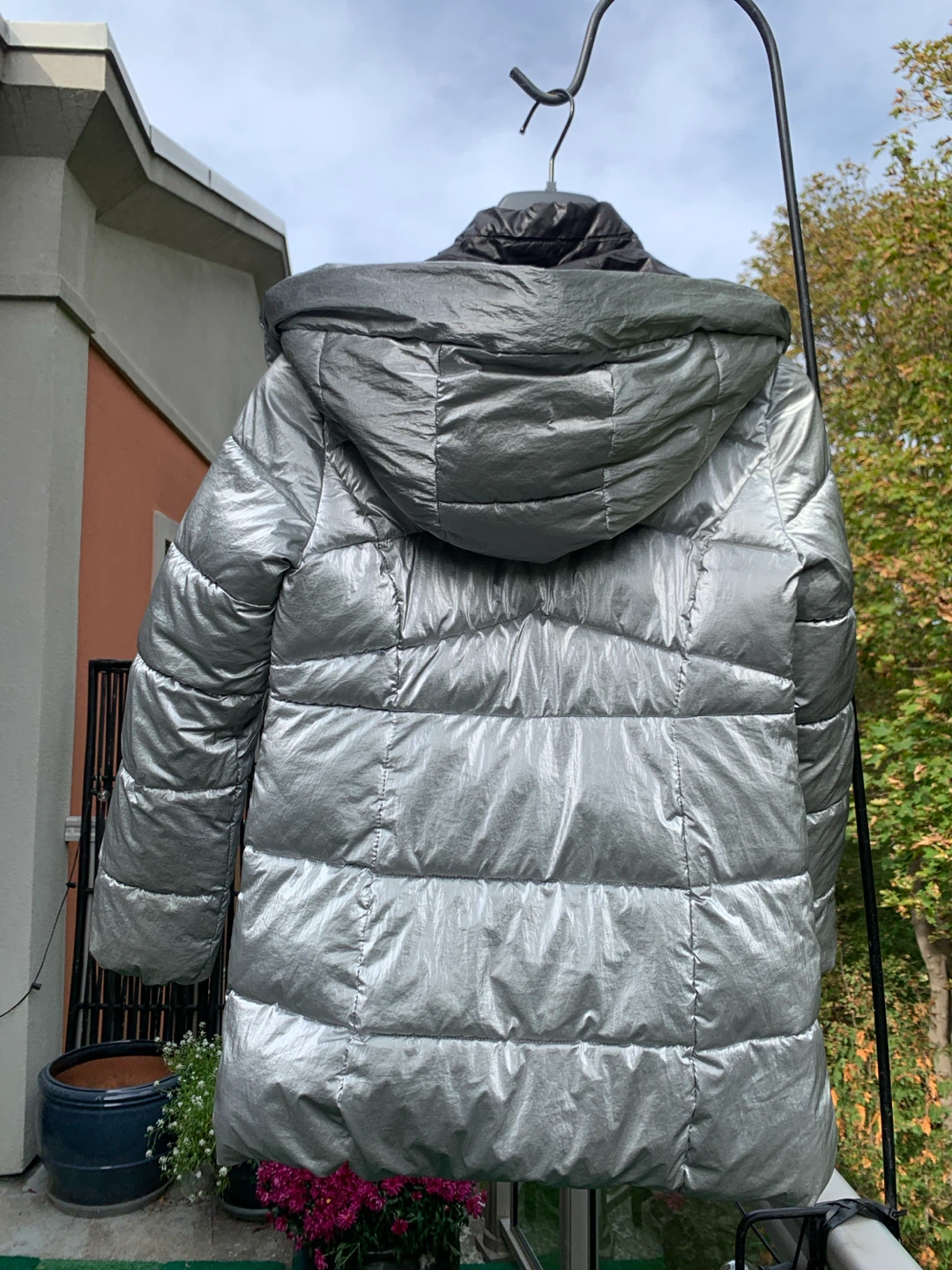 Girls Michael Kors Silver Puffer Jacket - photo 3