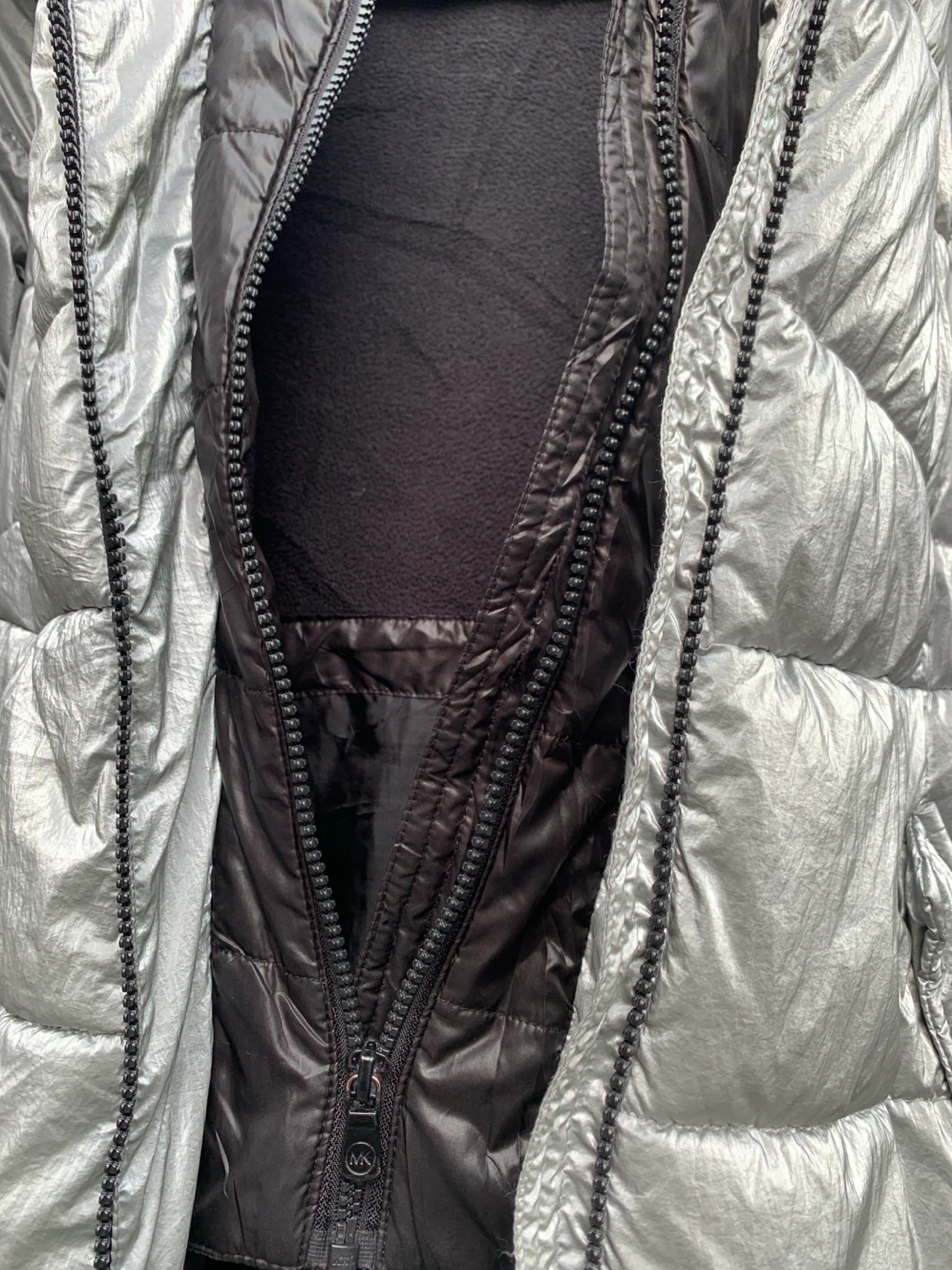 Girls Michael Kors Silver Puffer Jacket - photo 5