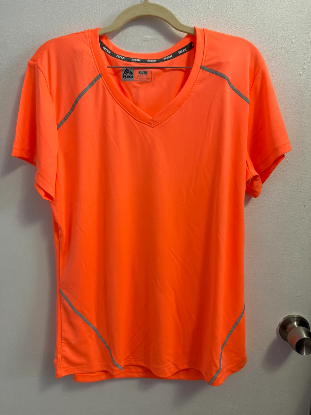 RBX Neon Orange Performance V-Neck Shirt - photo 2