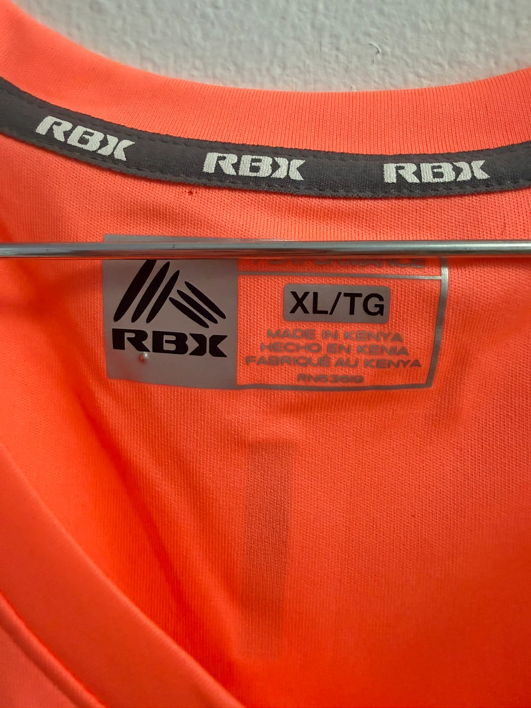 RBX Neon Orange Performance V-Neck Shirt - photo 3
