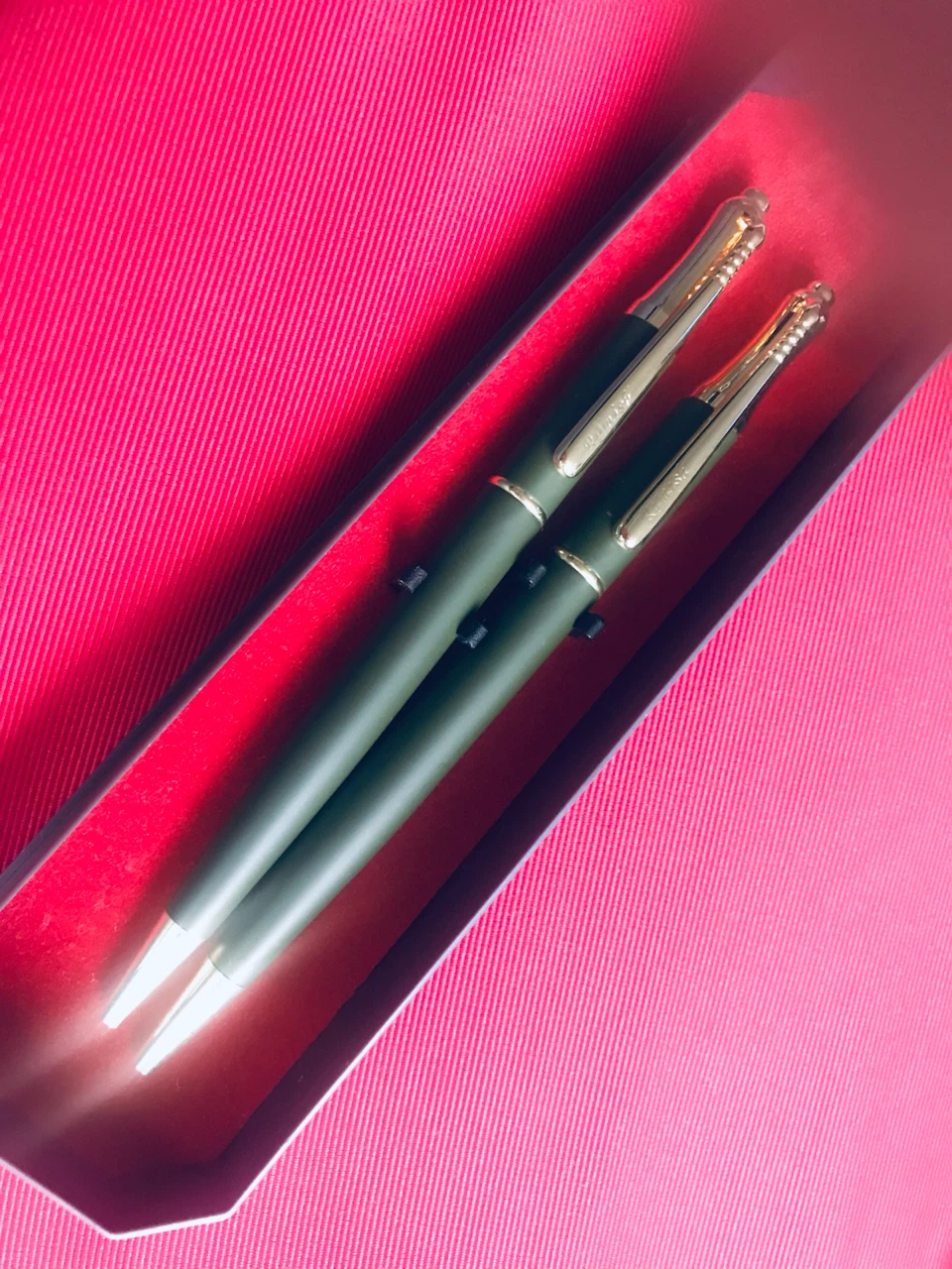 Pen Set - Green and Gold
