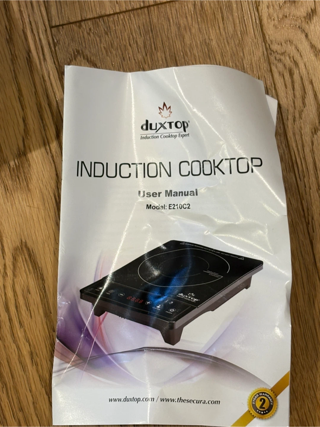 Duxtop Portable Induction Cooktop Model E210C2 - photo 3