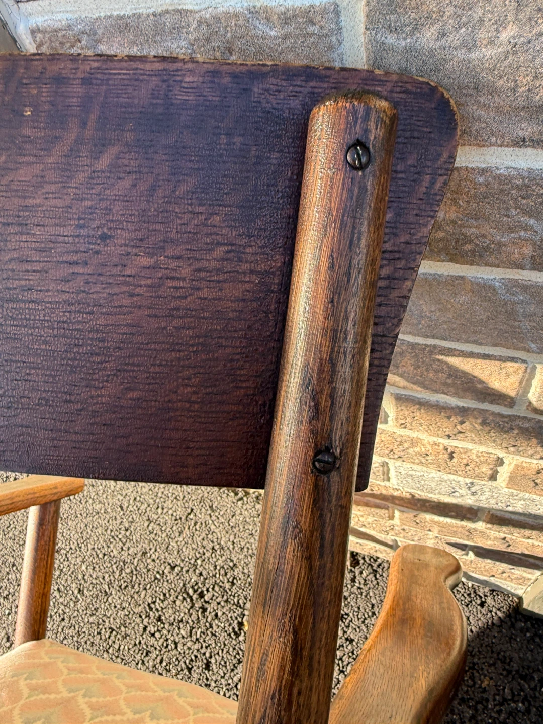 Vintage Murphy Wooden Rocking Chair - photo 5