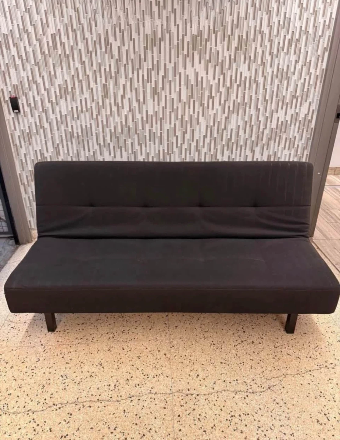 Black Convertible Futon Sofa Bed