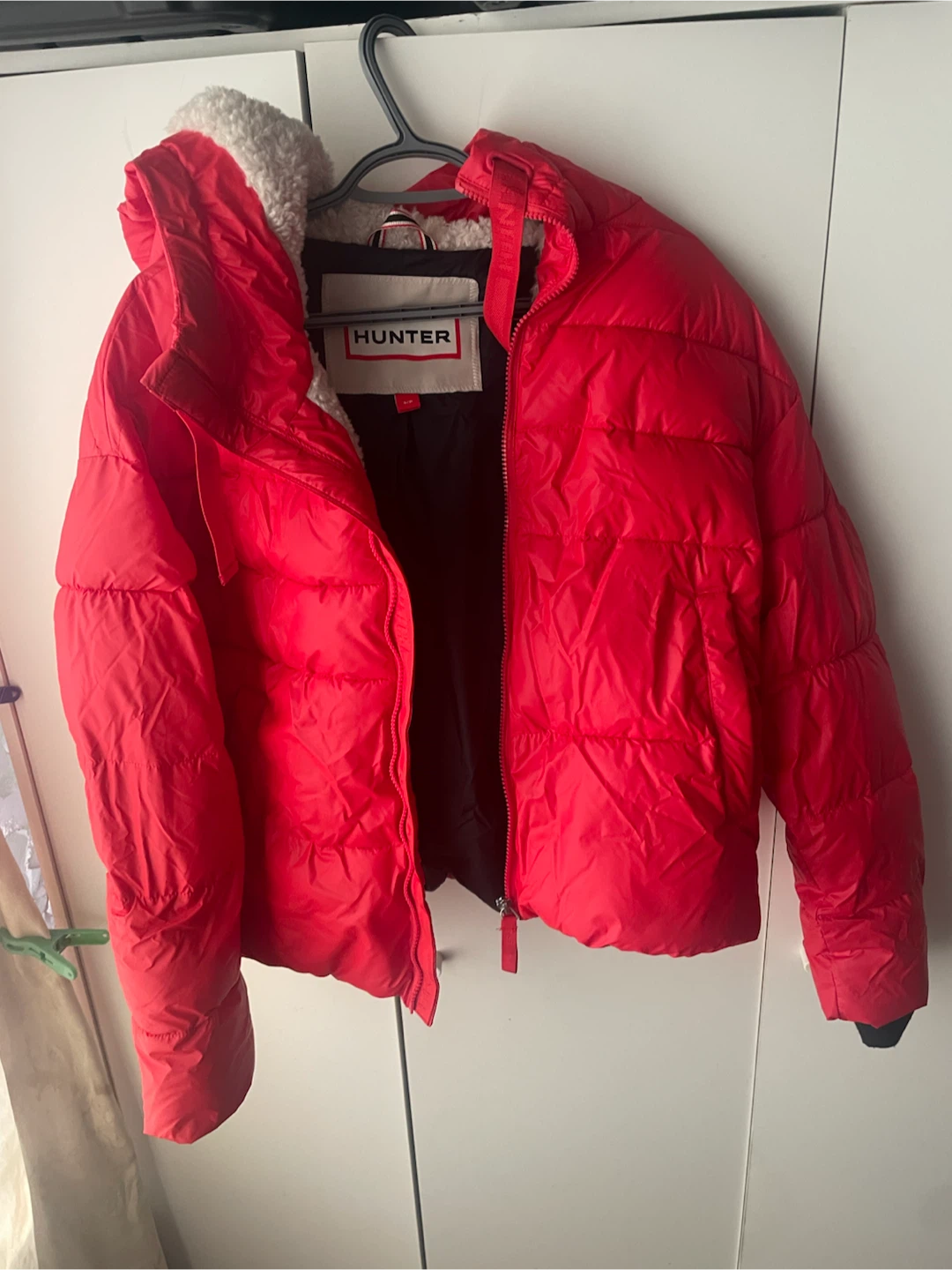 Hunter red puffer jacket