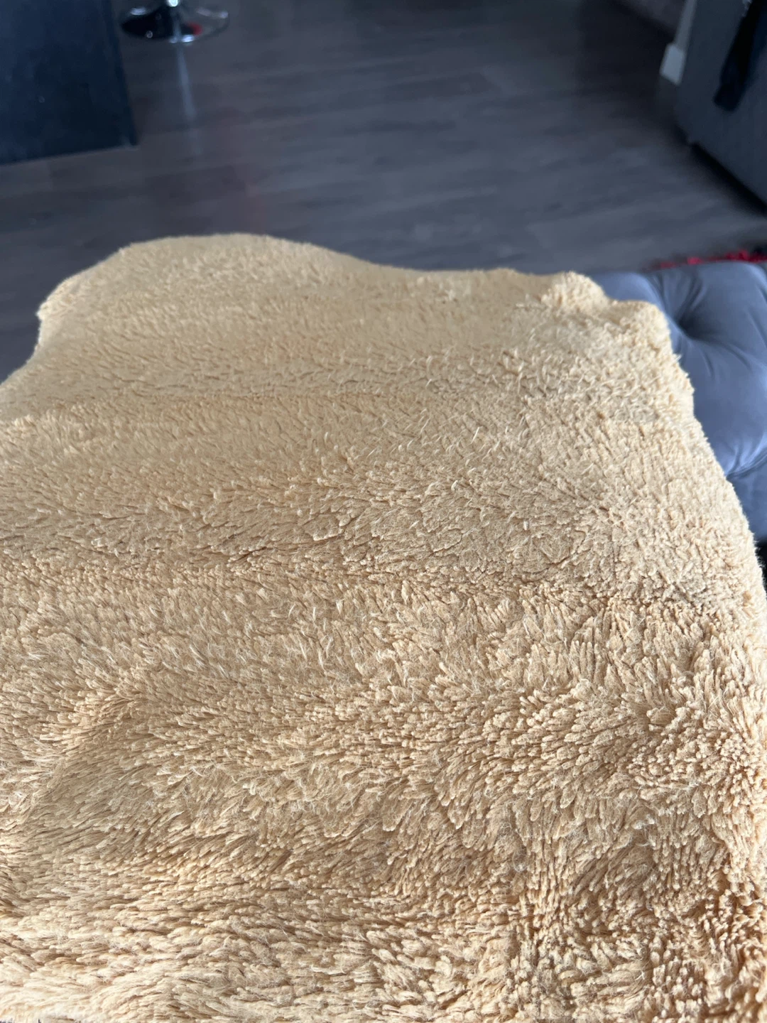 Mustard Yellow Fuzzy Pillow