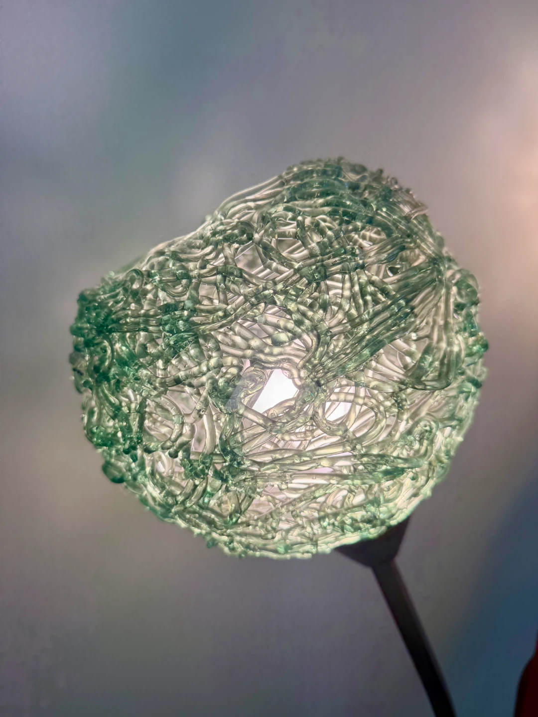 Vintage mid-century spaghetti globe floor lamp - photo 4