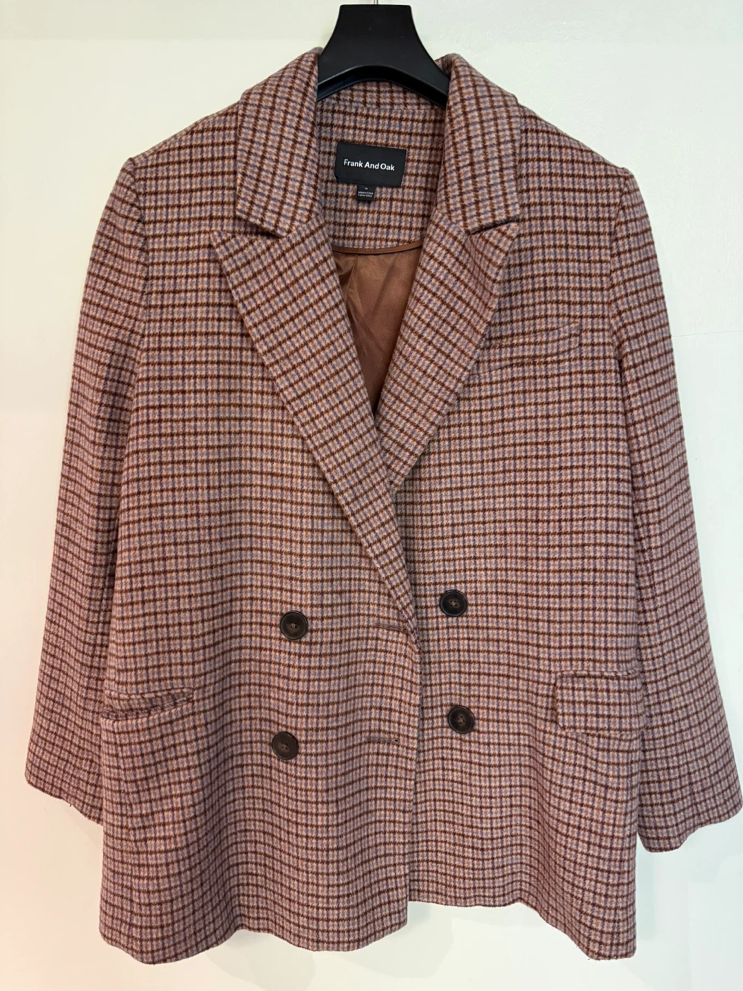 Frank And Oak Double-Breasted Wool Blazer