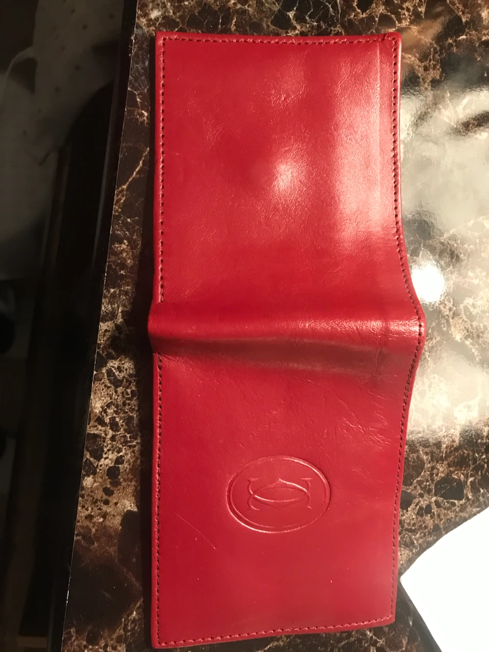 Red Leather Bifold Wallet - photo 3