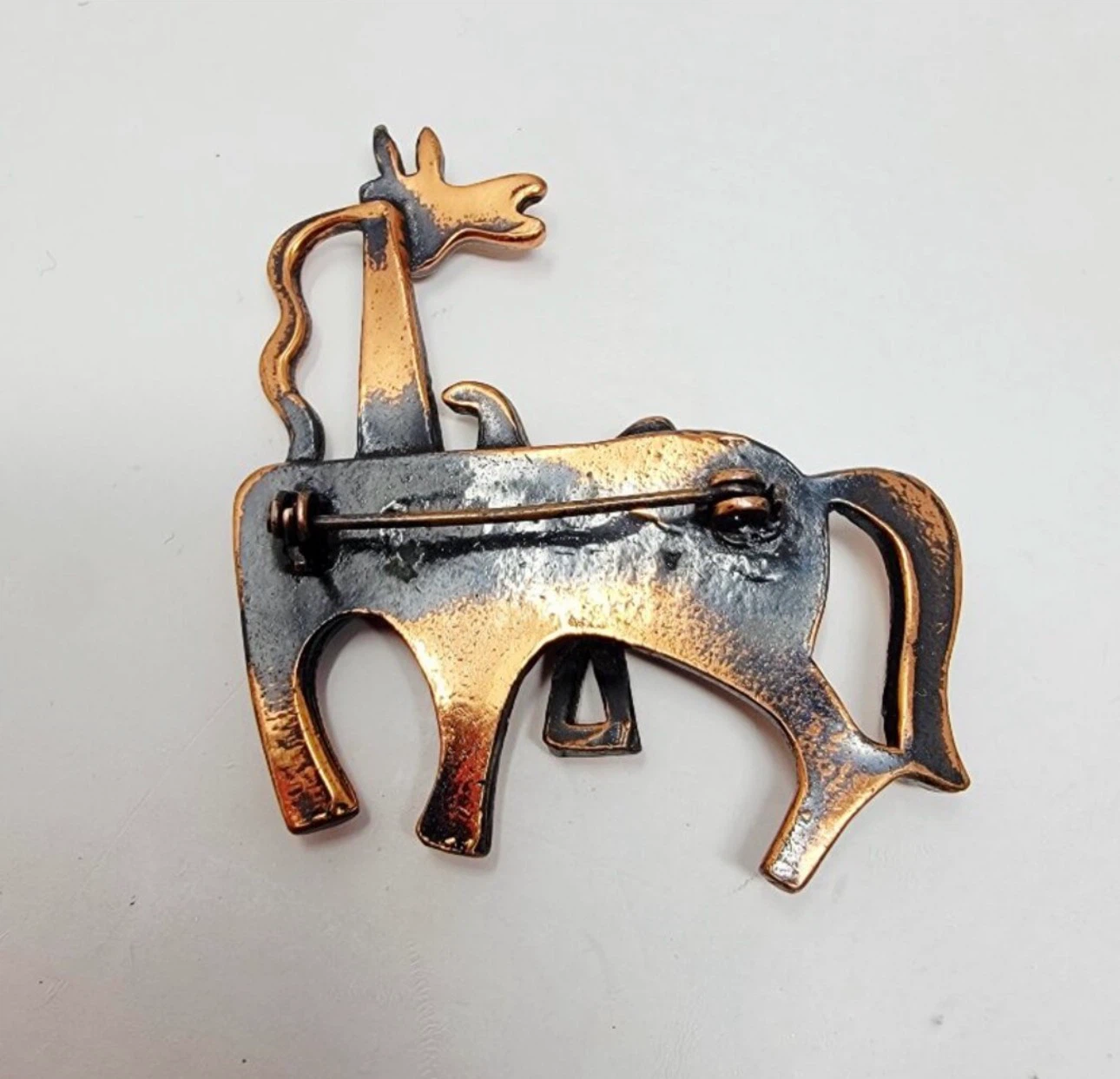 Vintage Frank Rebajes Modernist Copper Horse Brooch - photo 2
