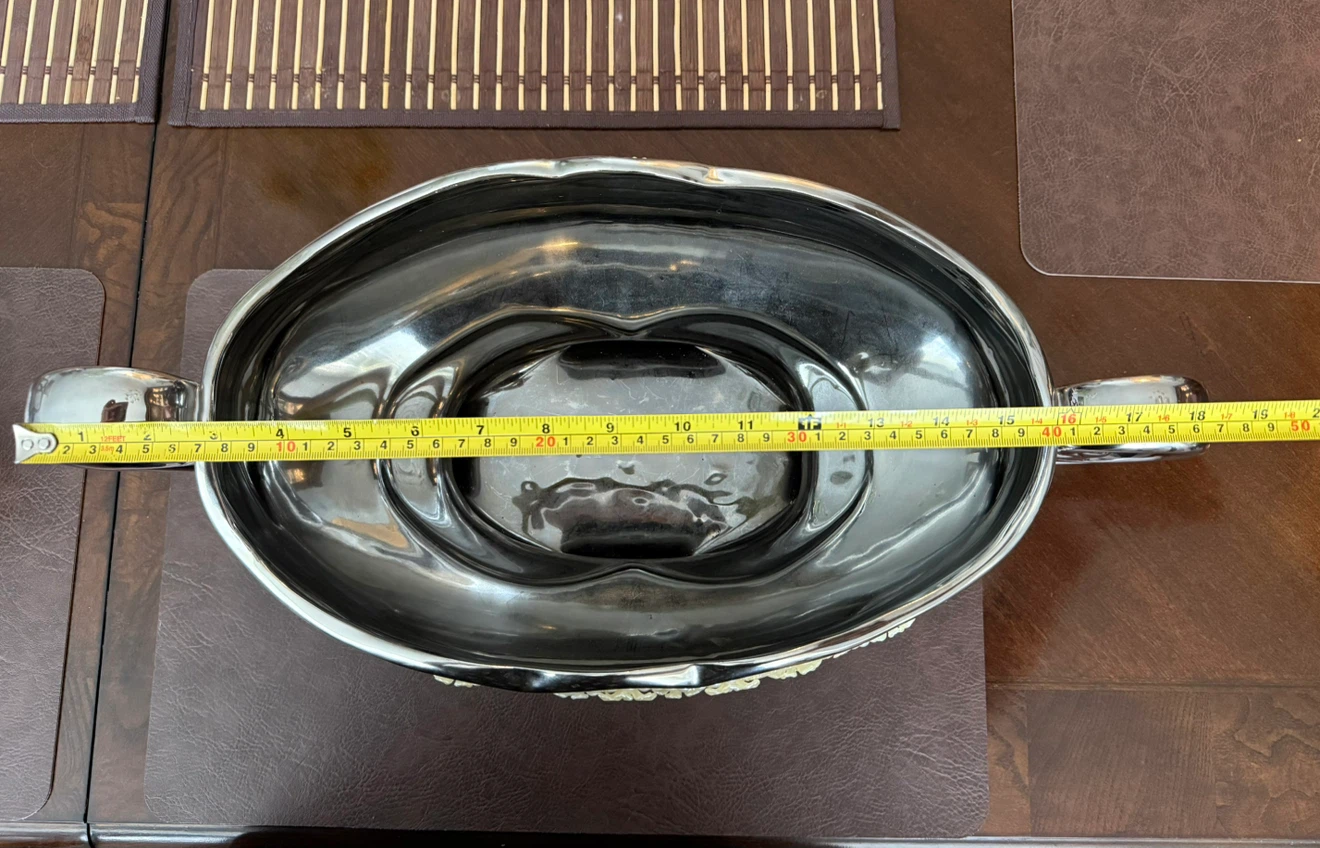 Decorative Silver and Cream Floral Bowl - photo 4