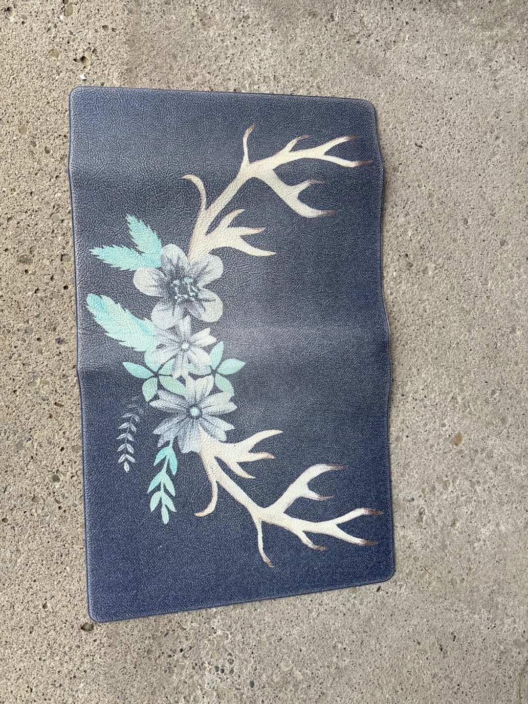 Deer Antler Floral Design Passport Cover