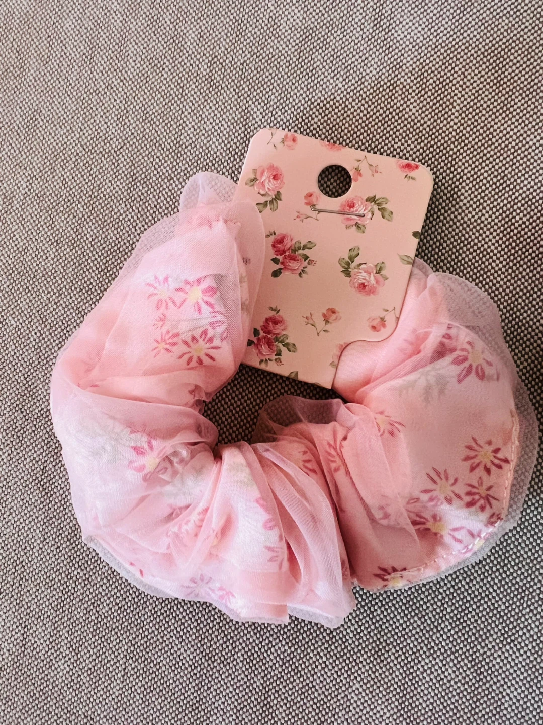 Floral Mesh Hair Scrunchies - 10 Pack