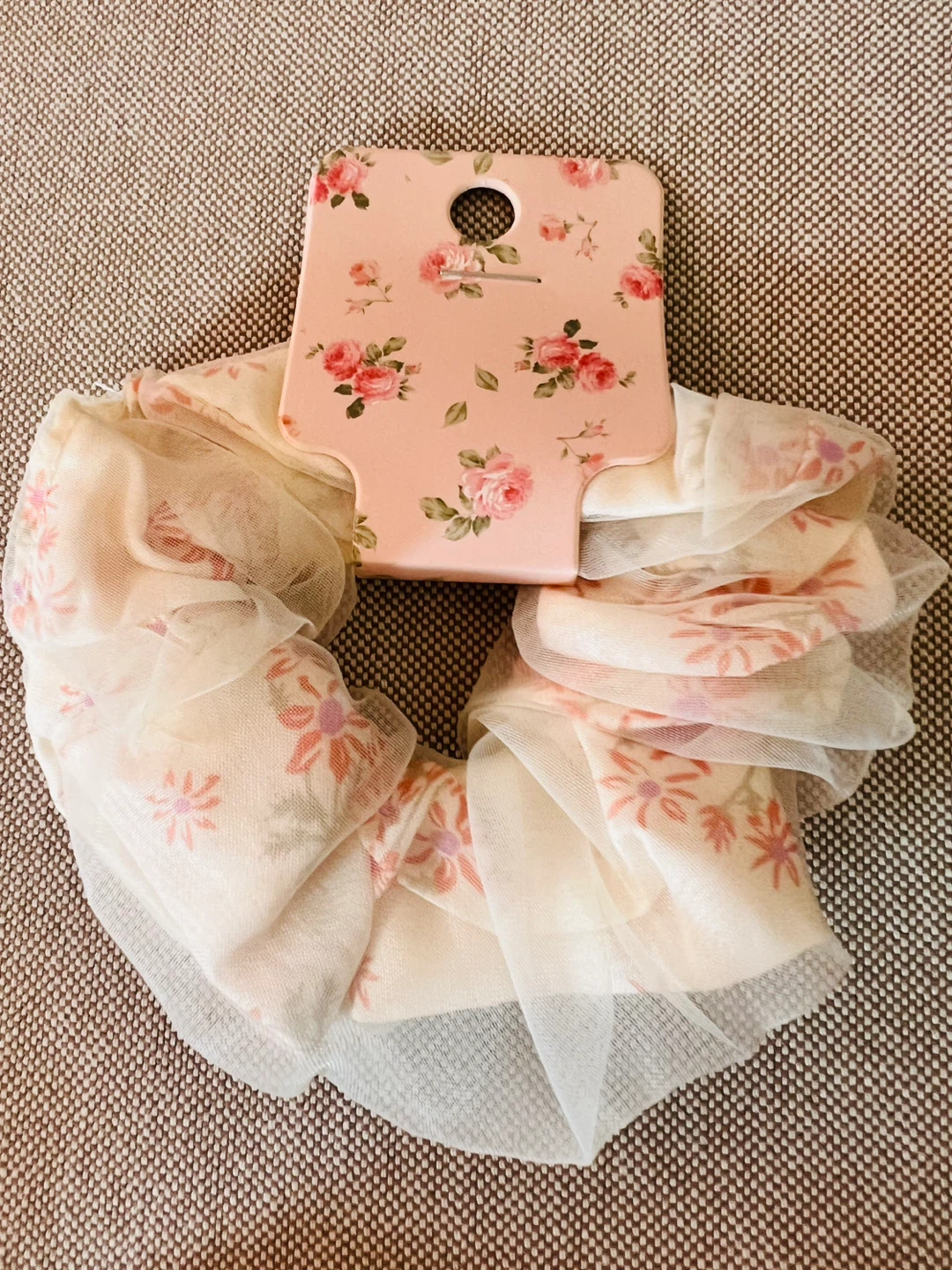 Floral Mesh Hair Scrunchies - 10 Pack - photo 2