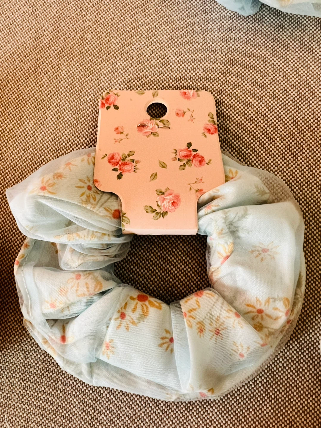 Floral Mesh Hair Scrunchies - 10 Pack - photo 3