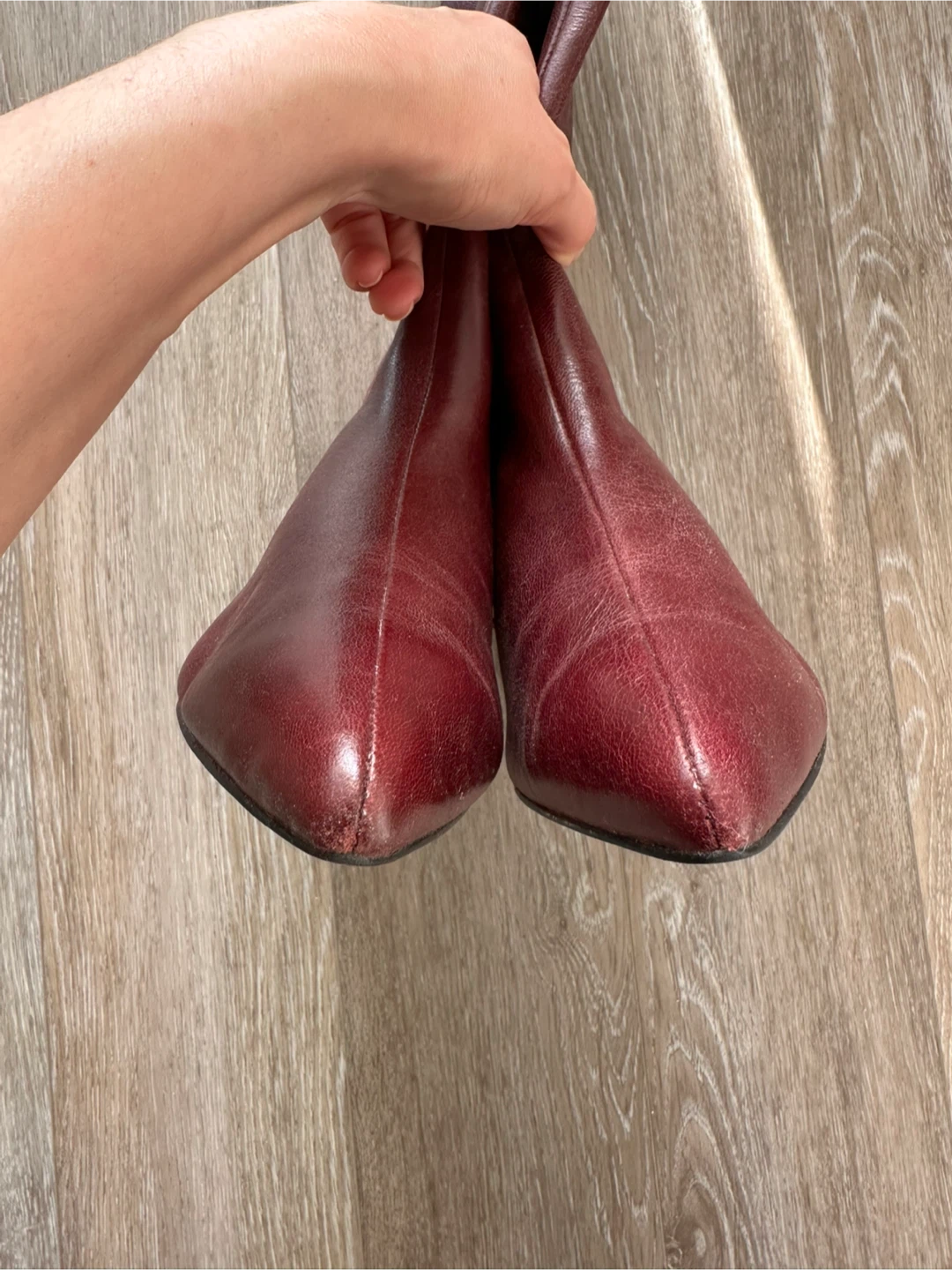 MANGO Burgundy Kitten Heel Boots - photo 4