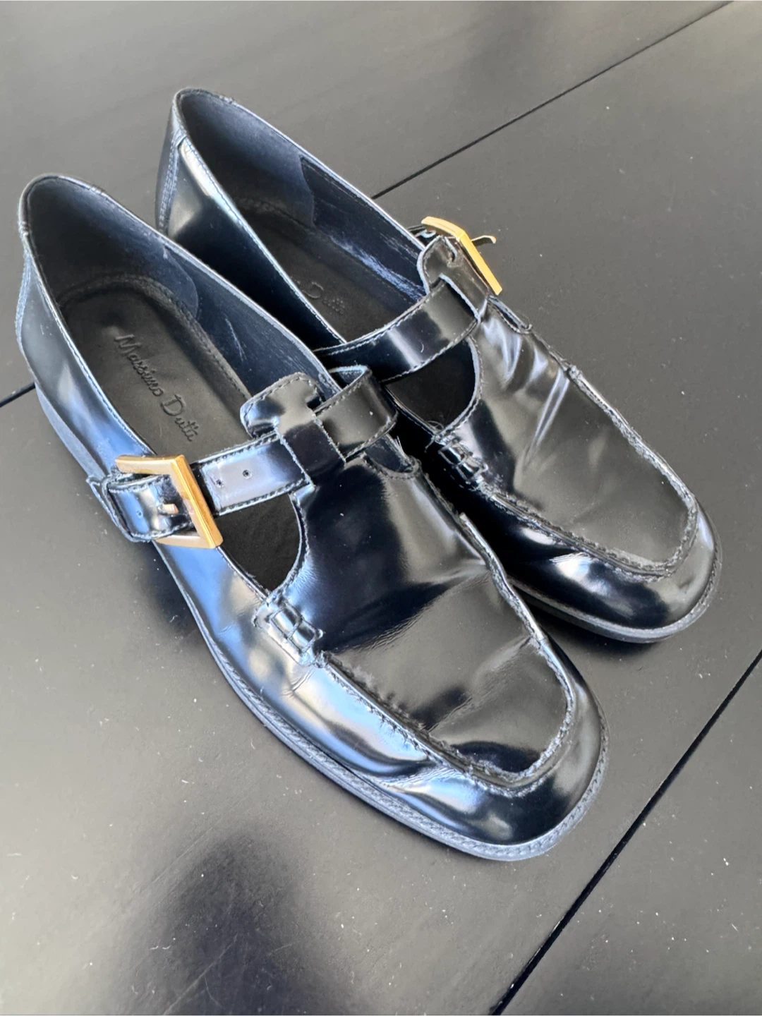 Massimo Dutti black buckle loafers, size 38 - photo 2