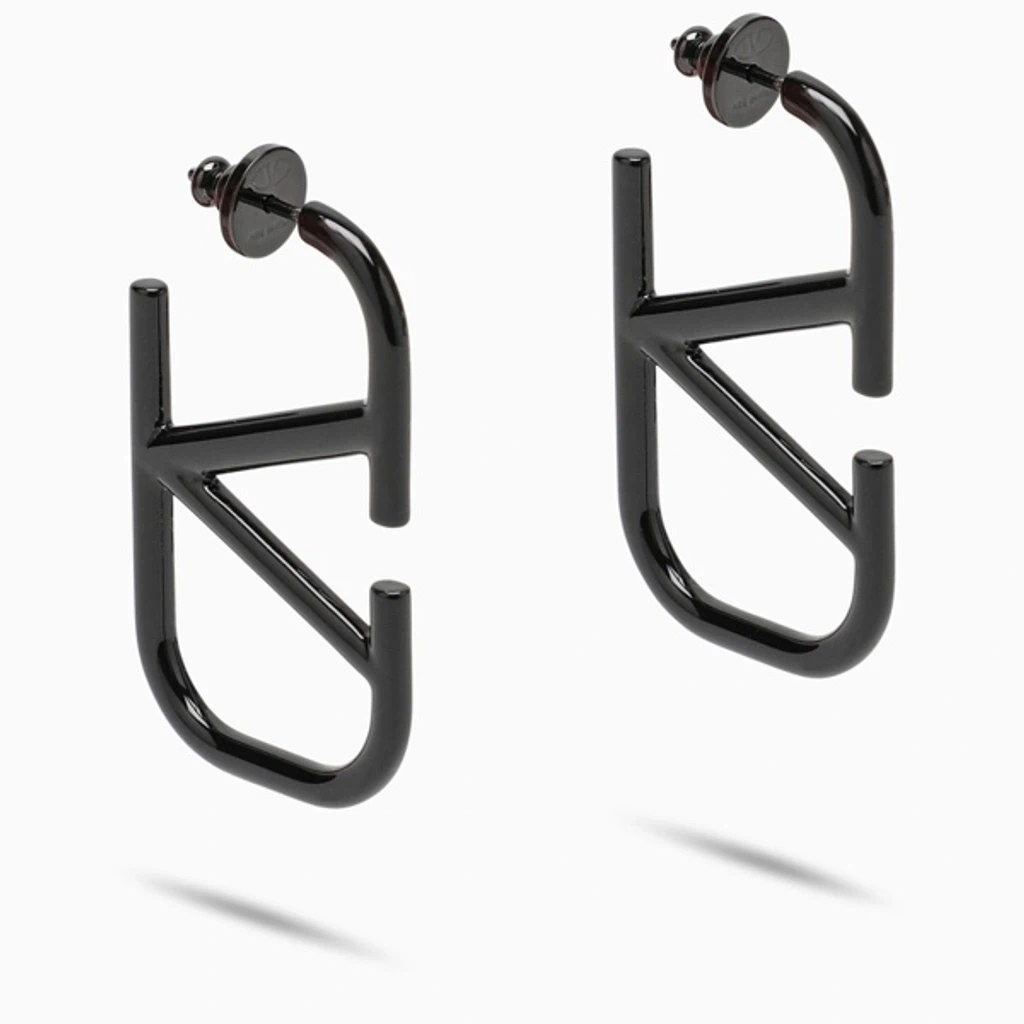 Authentic Valentino black VLogo Signature Earrings