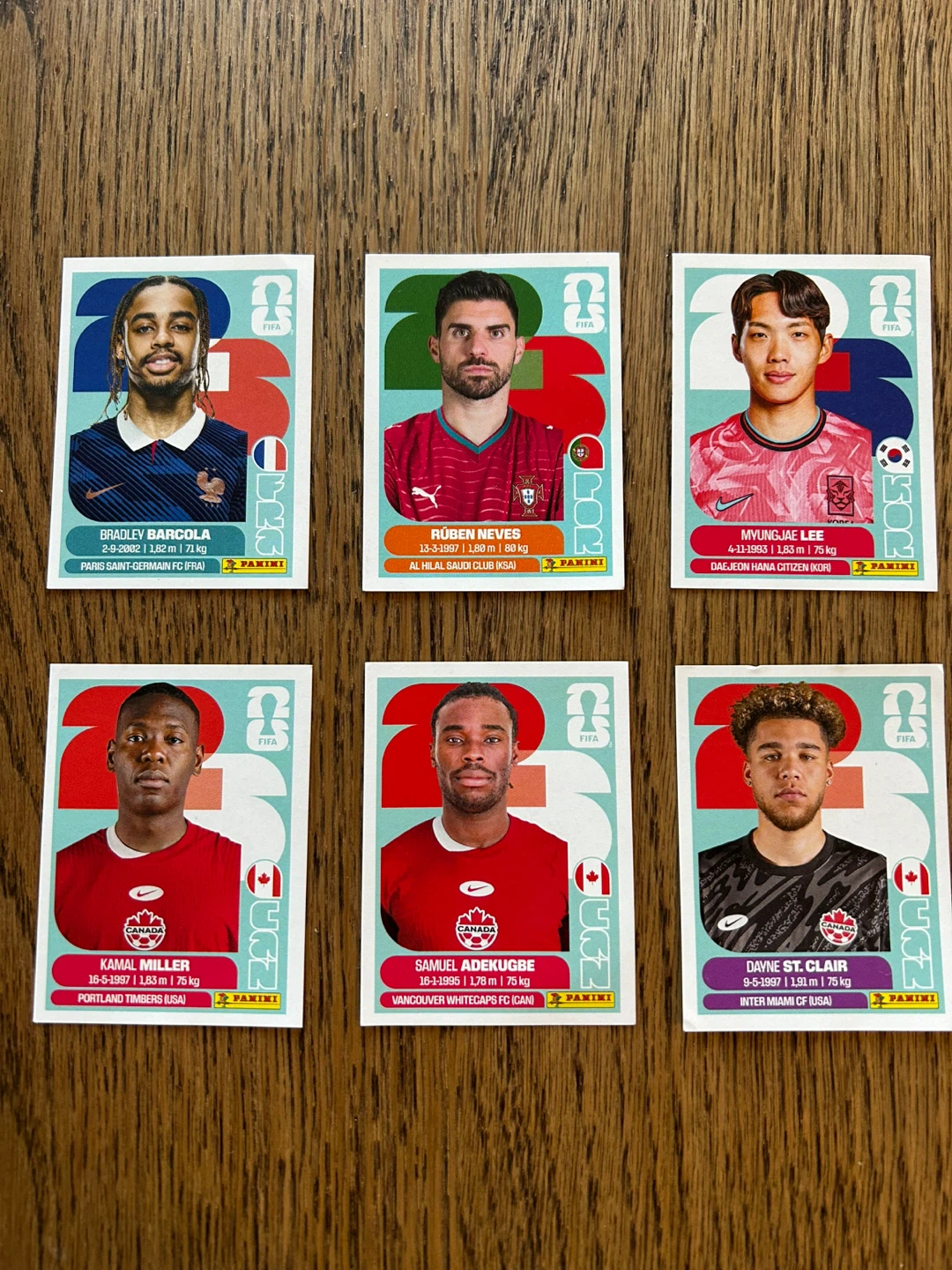 Variety Panini FIFA 2026 Soccer Stickers ($5 each)