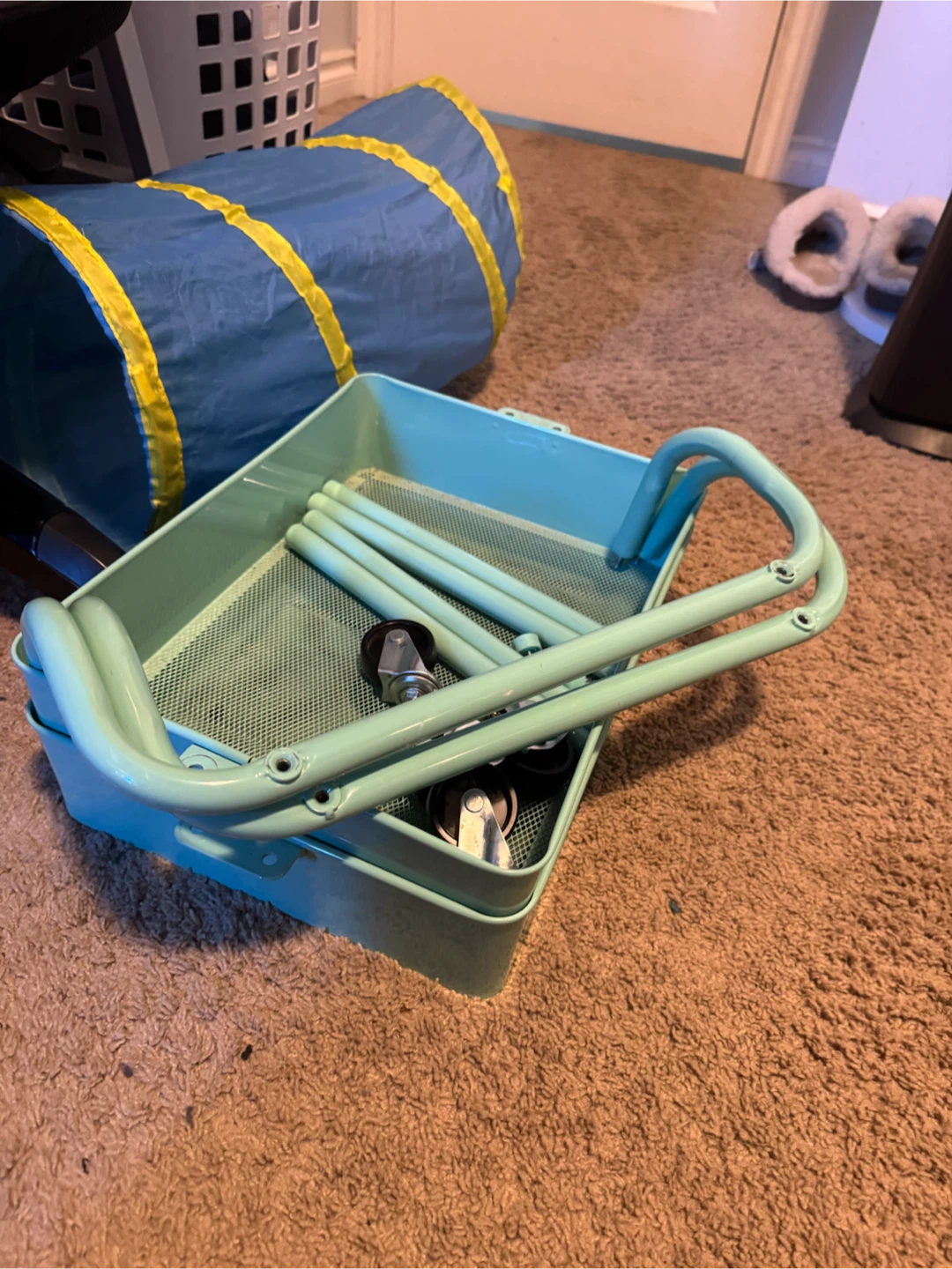 2-Tier Metal Rolling Storage Cart