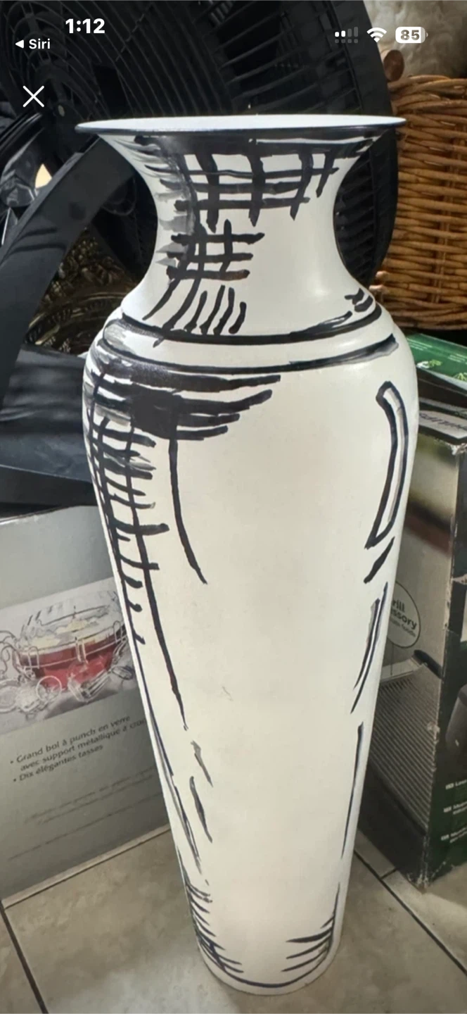 Tall 2D Comic Style Floor Vase