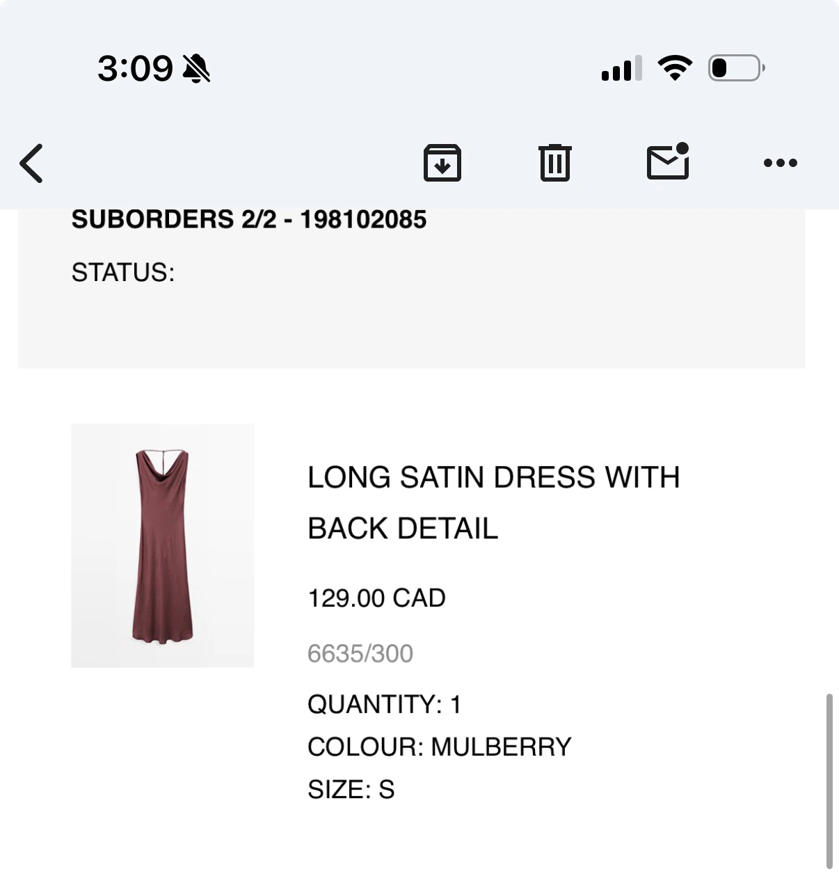 Massimo Dutti  Long Satin Dress with Back Detail - photo 3