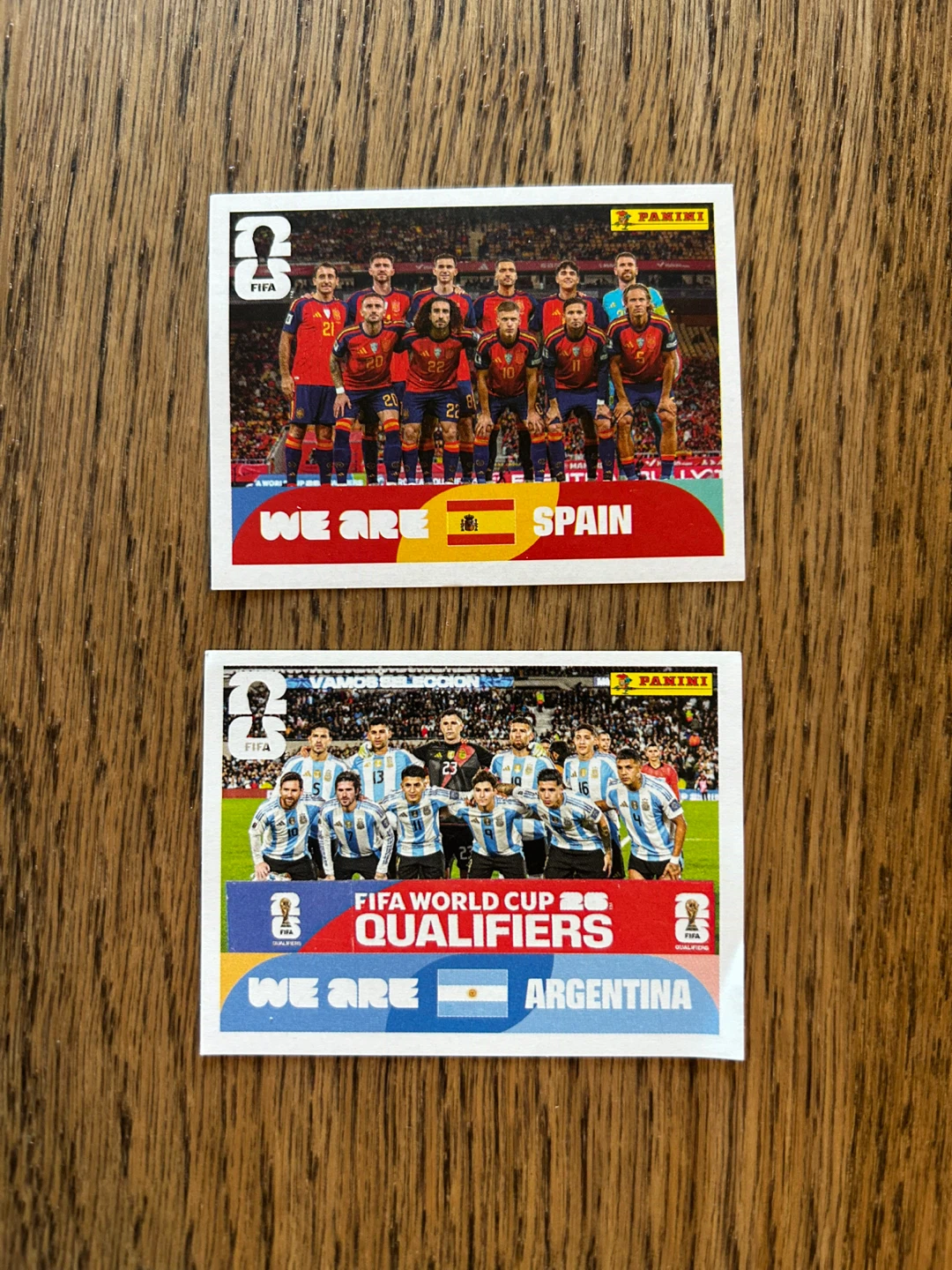 Panini FIFA World Cup 2026 Finals Spain and Argentina Stickers
