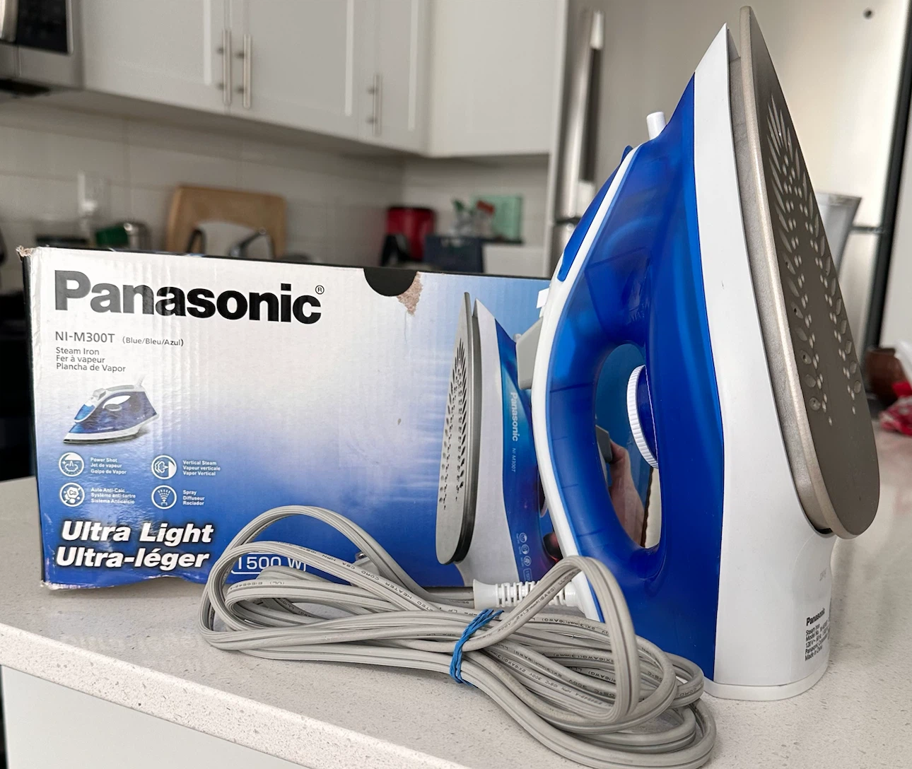 Panasonic Ultra-Light Steam Iron with Power Shot, Blue