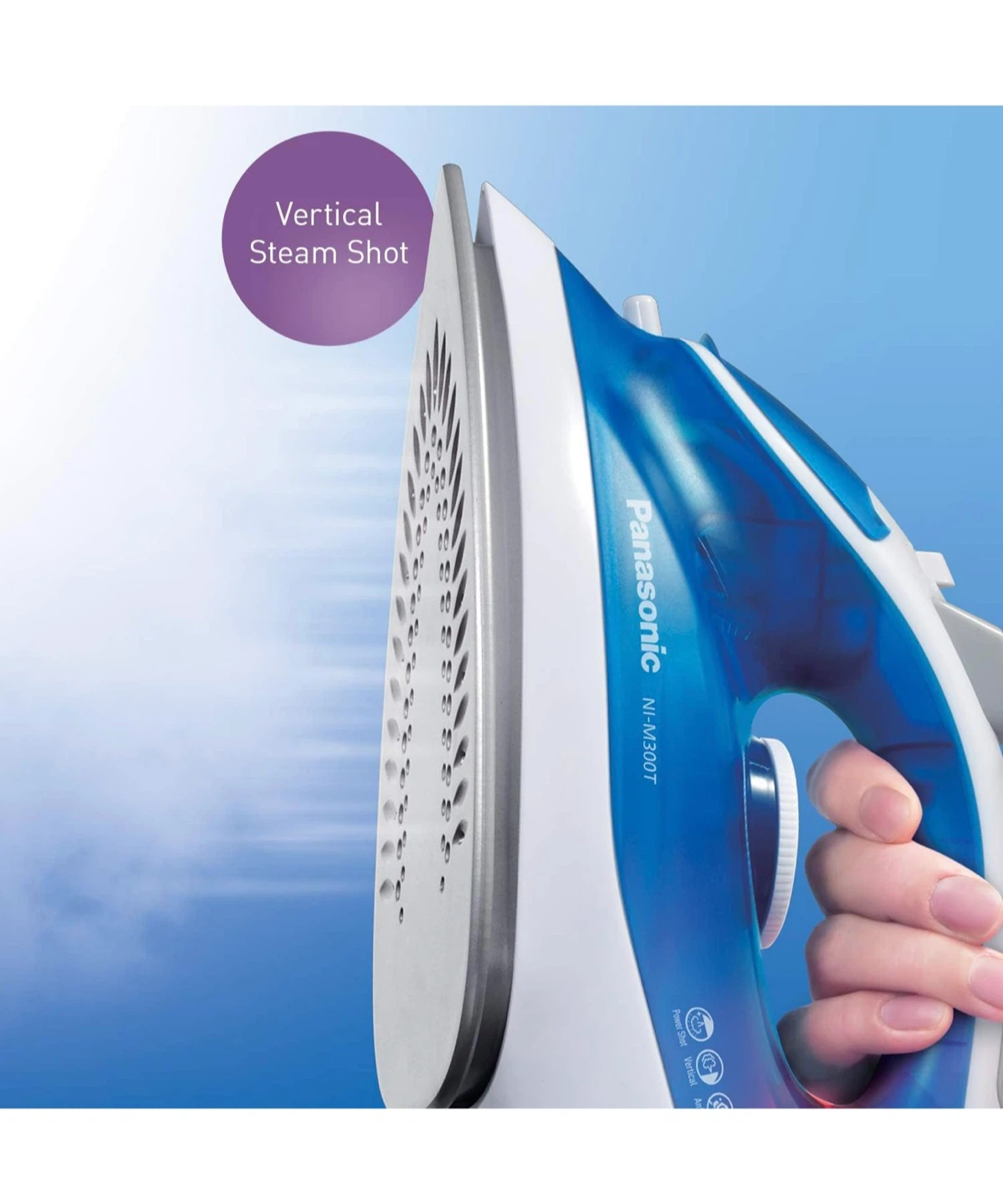Panasonic Ultra-Light Steam Iron with Power Shot, Blue - photo 5