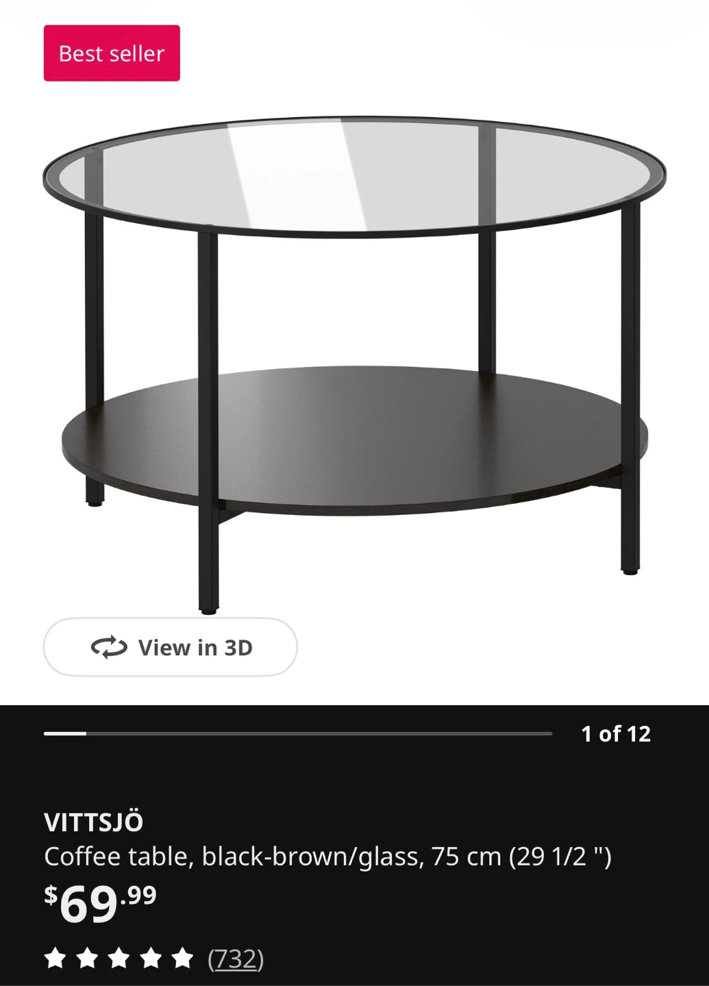 IKEA VITTSJÖ Coffee Table - photo 3