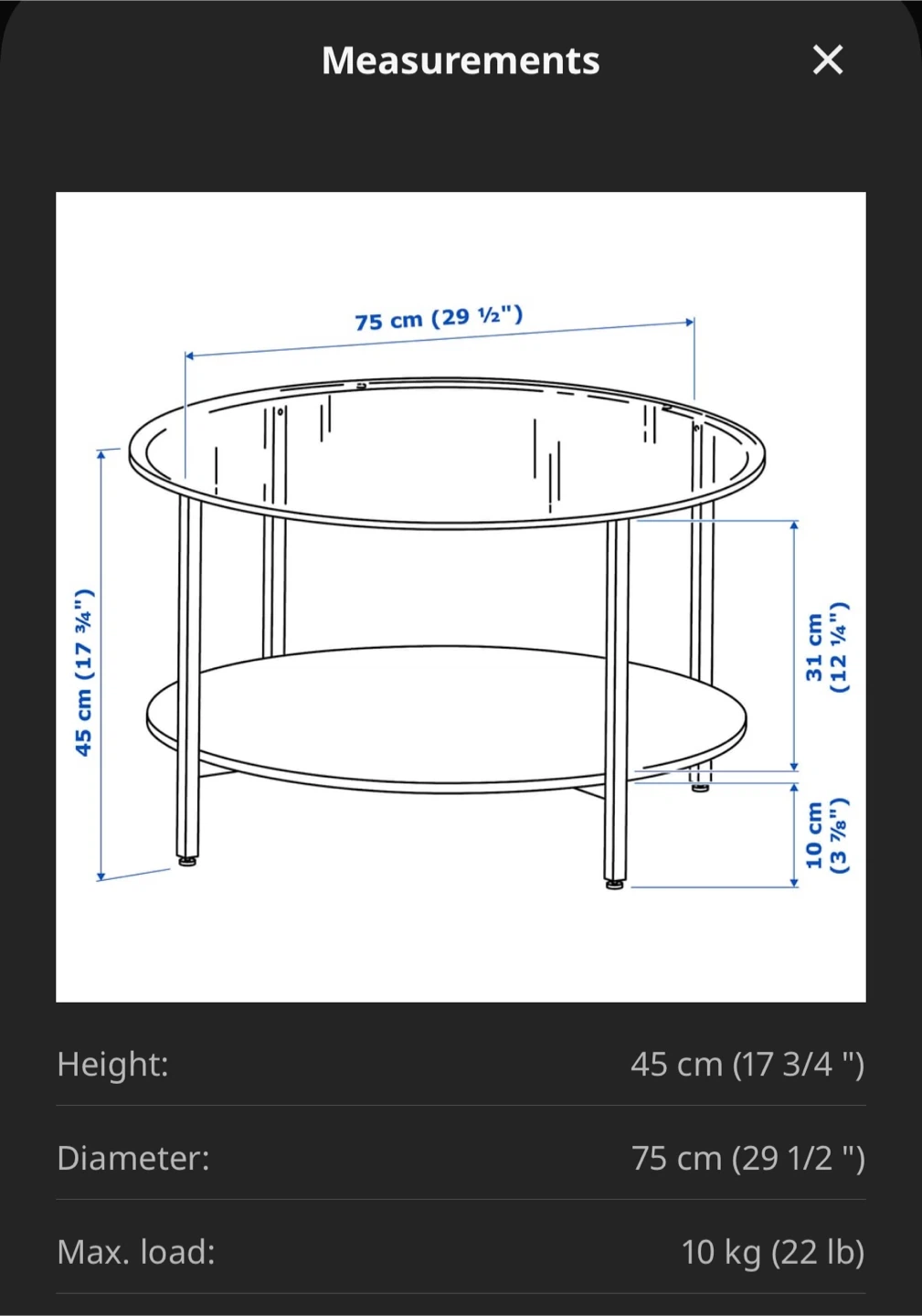 IKEA VITTSJÖ Coffee Table - photo 4