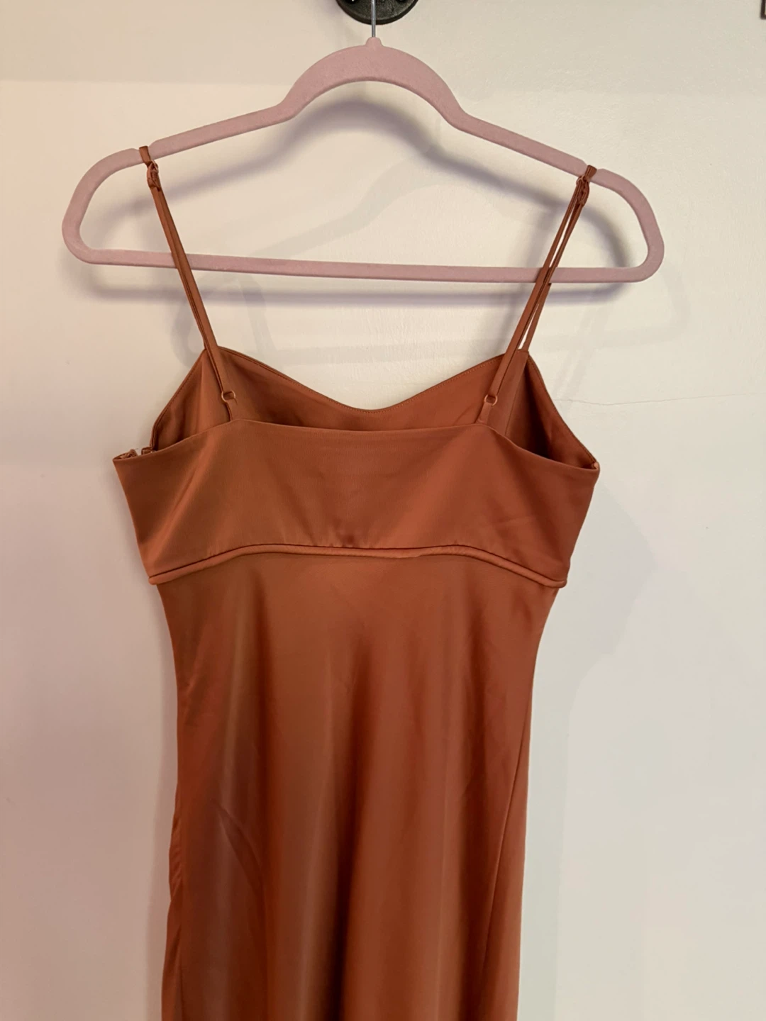WAYF Rust Midi Slip Dress - photo 2