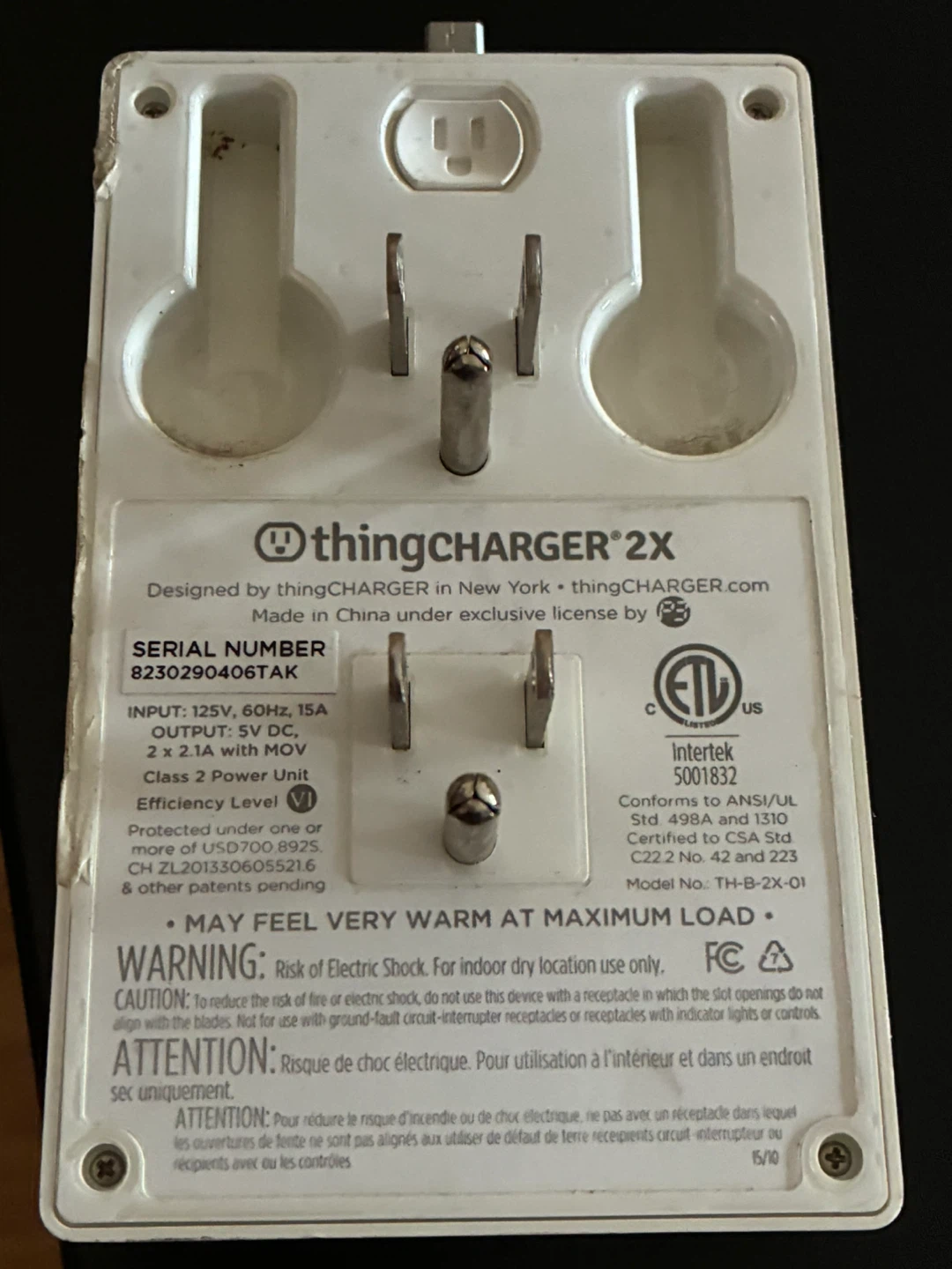 thingCHARGER 2X Outlet Extender Wall Tap - photo 3