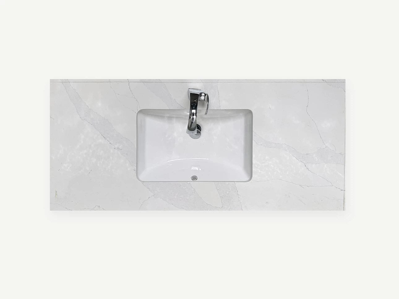 Never used - Quartz Bathroom Vanity Countertop with Sink