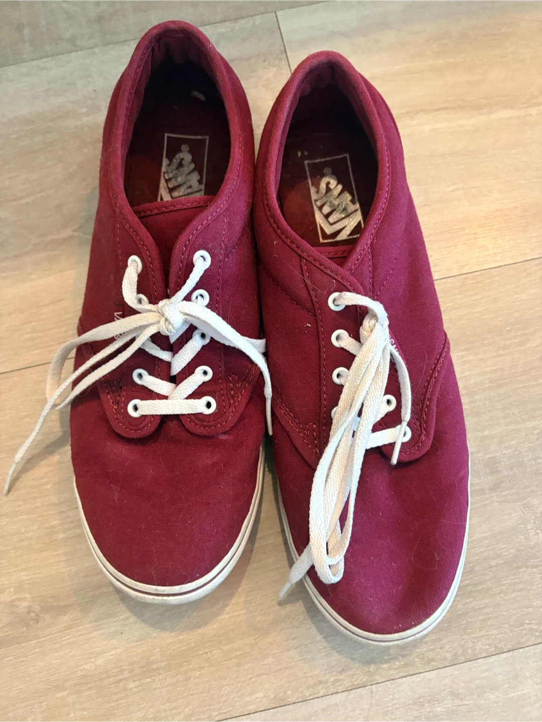 Vans Burgundy Canvas Sneakers