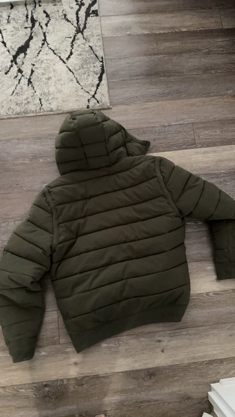 (NEW)Guess Jamal Tape Puffer Jacket - Morning Olive, XL - photo 2