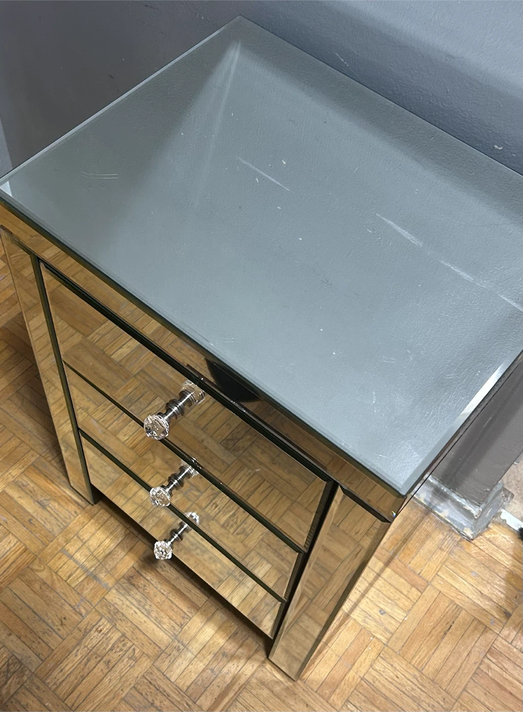 $190 Homesense Mirrored 3-Drawer Nightstand