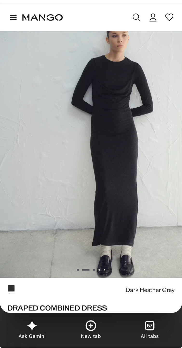 Mango Draped Combined Dress - XS - photo 2