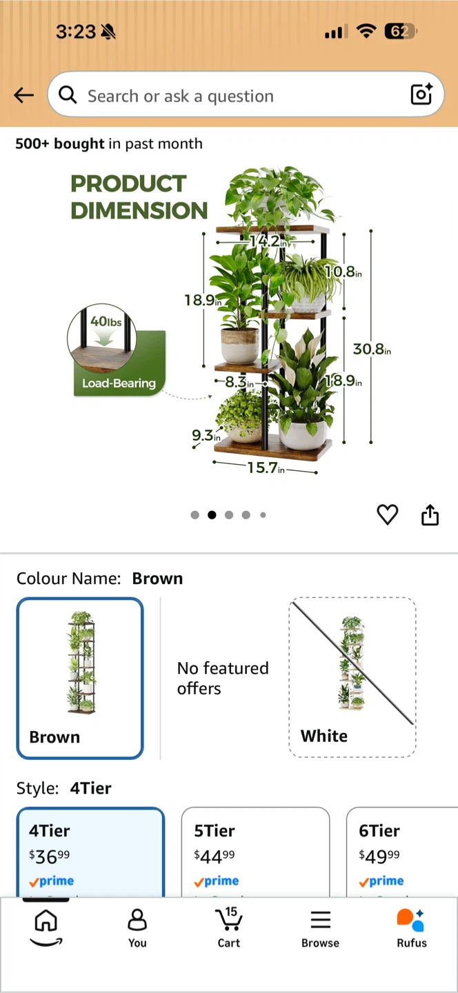 Unused- 4-Tier Wooden Plant Stand - photo 3