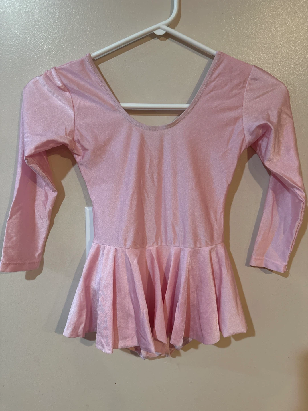 Pink Long-Sleeve Dance Leotard