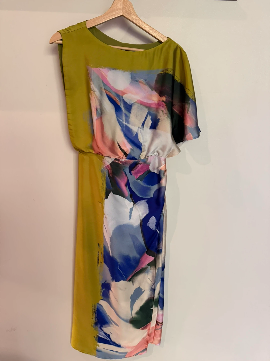 Zara Asymmetric Print Midi Dress
