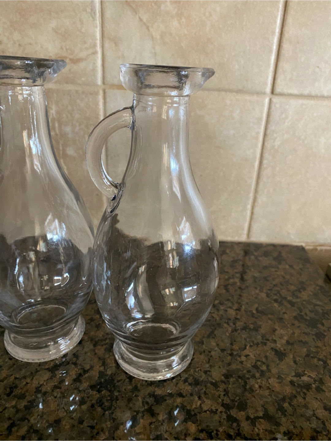 Set of 3 Clear Glass Cruets - photo 3
